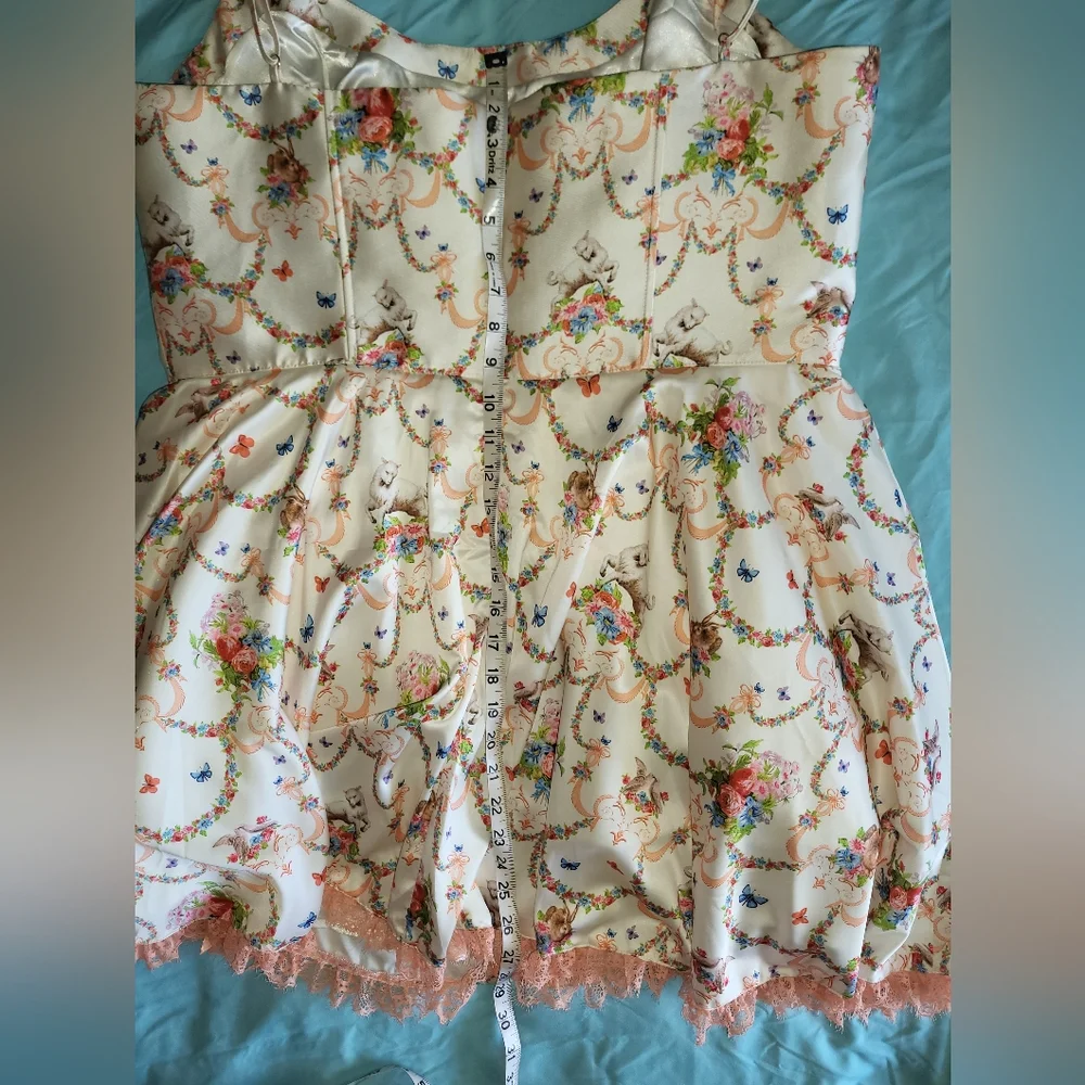 Sugar Thrillz Opulence Renaissance Corset Dress Floral 2X Dollskill Plus Size - Picture 12 of 15